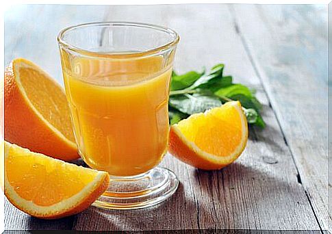 Iron-rich foods such as oranges