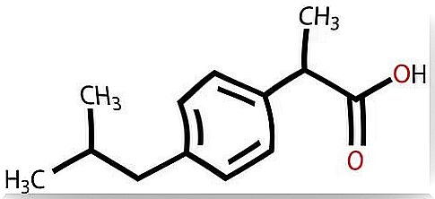 Ibuprofen molecule