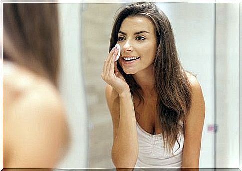 Woman using natural remedies with eggshells