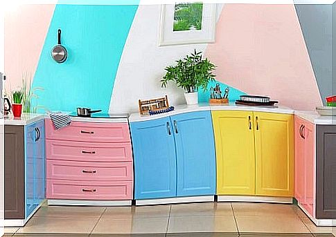 Very colorful kitchen