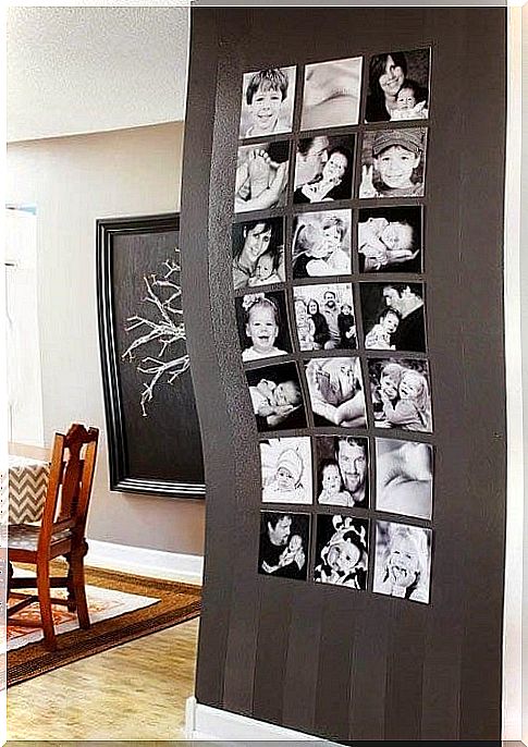 Elegant room dividers with black and white photos