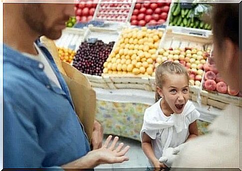 Child screaming at parents