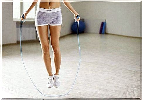 Exercises to tone the legs such as jumping rope