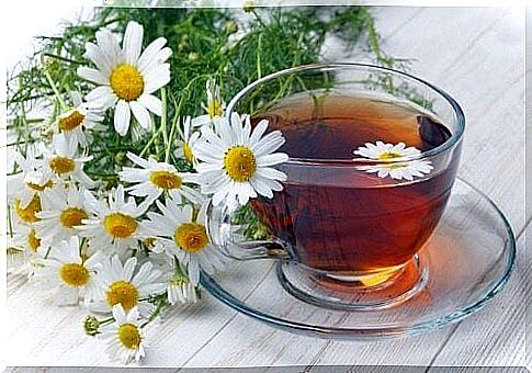 Chamomile tea used in natural treatments for hives