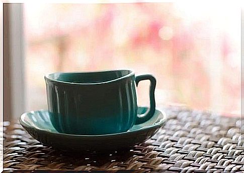 Cup of green coffee