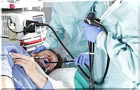 Doctor doing an endoscopy