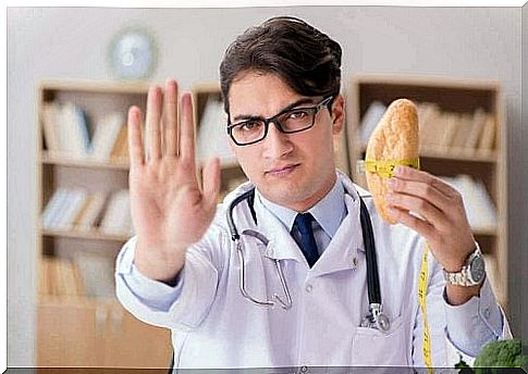 Doctor talking about weight gain caused by bread