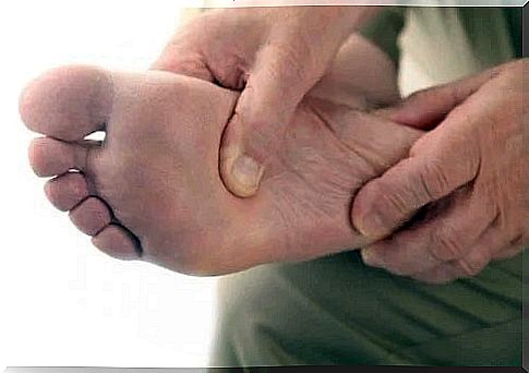 Man with diabetic foot